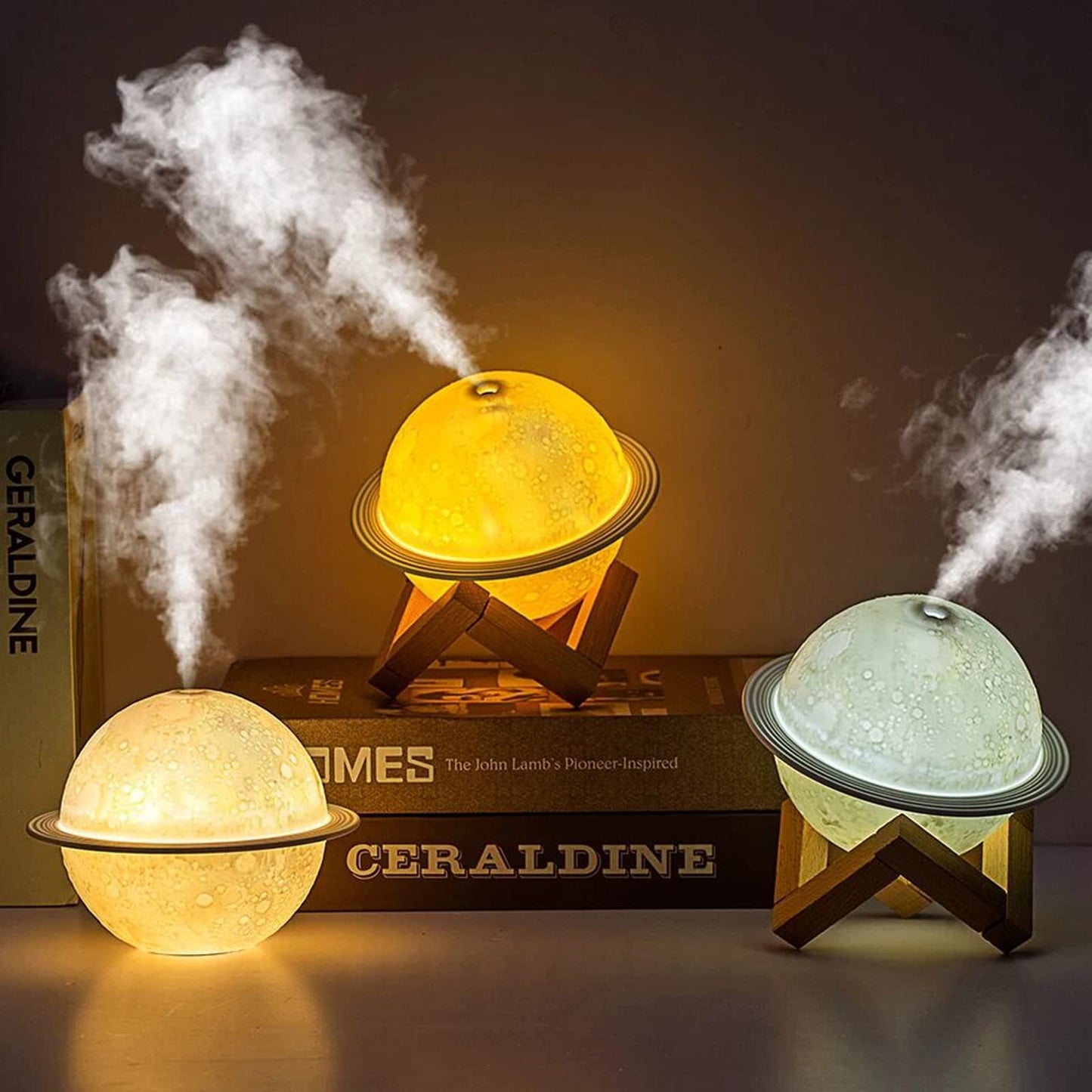 Lampara Luna 3D Con Humidificador