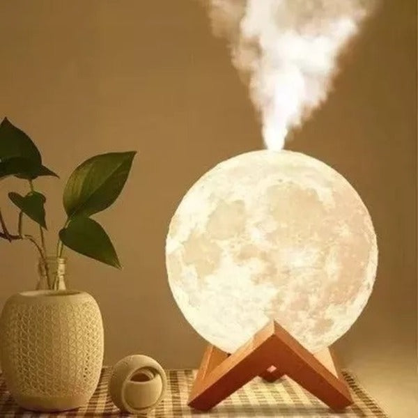 Lampara Luna 3D Con Humidificador